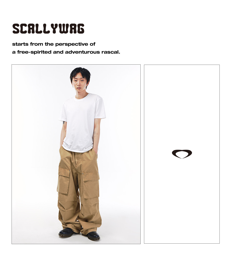 MUSINSA | SCALLYWAG Washed Fatigue Front Cargo Pants [Beige]